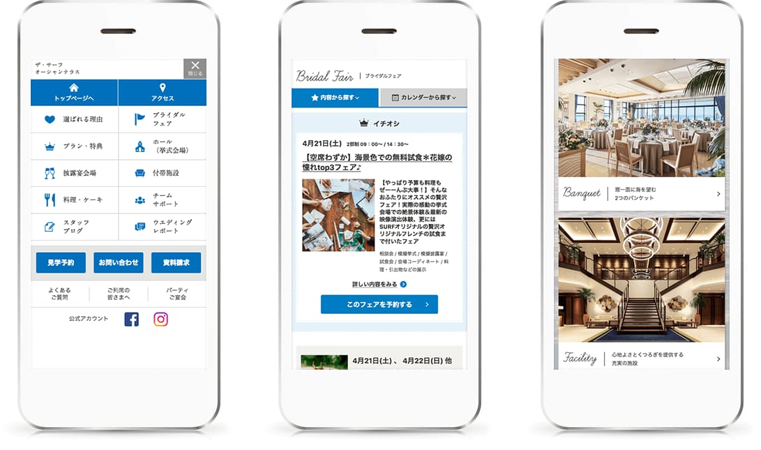 Captured image of the site for smartphones