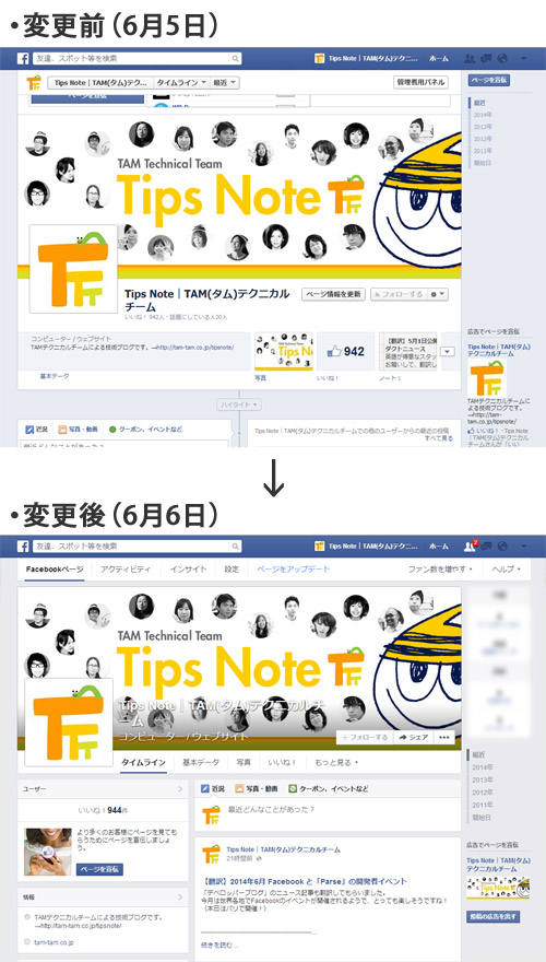 Facebook Facebookページの カバー写真 について 14年6月リニューアル版 Tips Note By Tam