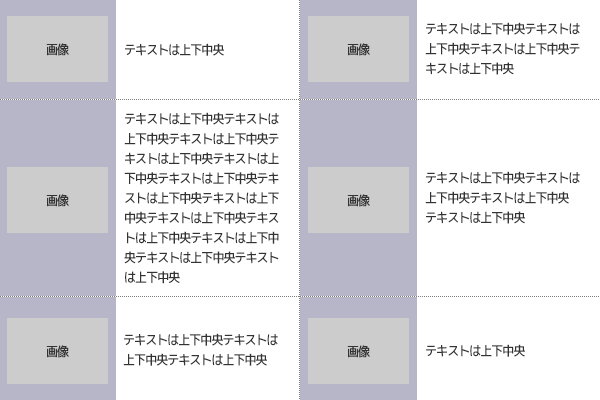 横並びのレイアウト