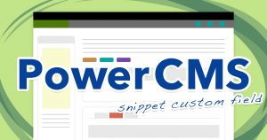 PowerCMSのスニペット・カスタムフィールドを使用して管理画面を見やすくカスタマイズ